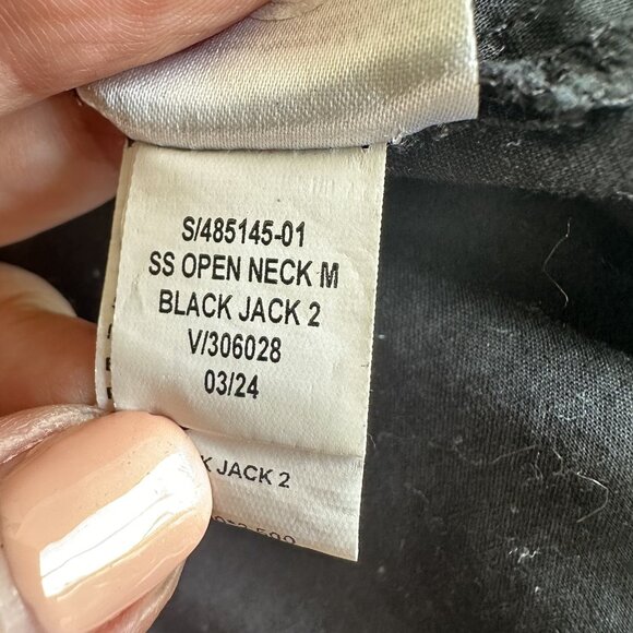 Old Navy Dress Womens‎ Large Black White Embroidered Short Sleeve Boho Peasant - Picture 10 of 12